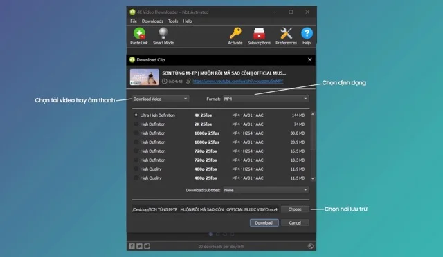 Cài đặt và sử dụng 4K Video Downloader đơn giản nhất 8 Có thể thưởng thức video với độ phân giải 4K siêu nét sau khi hoàn tất