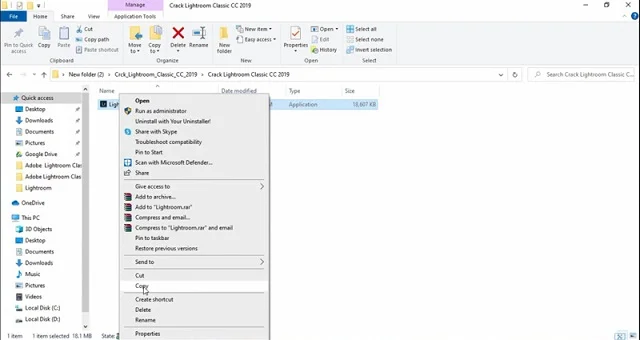 Lightroom cc 2019: Hướng dẫn cài đặt phần mềm chi tiết 10 Copy file crack
