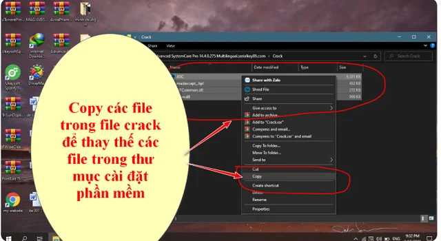 Tải và cài đặt Advanced SystemCare bản full mới nhất 12 Copy những file crack