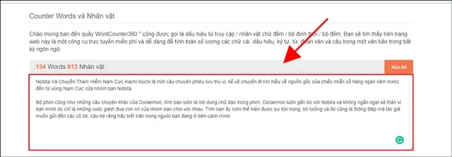 Trọn vẹn bộ 5 cách đếm ký tự trong Word trên điện thoại và máy tính 5 Đếm ký tự, số dòng trên Word Counter 360