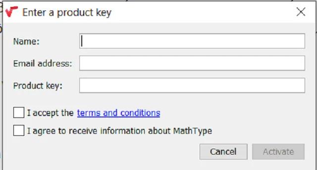 Bí quyết vè cách đưa Mathtype vào Word 2010 chỉ trong một tích tắc 5 Điền đầy đủ thông tin theo yêu cầu