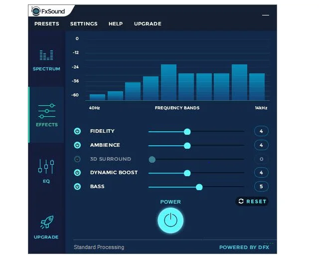Hướng dẫn cách tải và sử dụng DFX Audio Enhancer chi tiết 18 Điều chỉnh các tùy chọn trong phần Effects