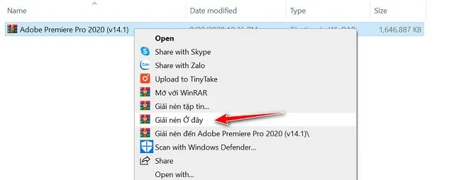 Giải nén file