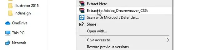 Hướng dẫn tải và cài đặt Adobe Dreamweaver CS6 7 Giải nén phần mềm Dreamweaver CS6