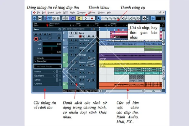 Link tải và Crack phần mềm Cubase 5 chi tiết bản full 3 Giao diện chính phần mềm