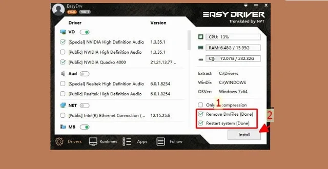 Hướng dẫn download và cài đặt Wandriver 7 chi tiết 7 Giao diện phần mềm Easy DriverPacks