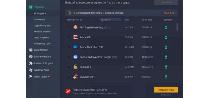 Hướng dẫn download IObit Uninstaller chi tiết bản mới nhất 16 Giao diện phần mềm