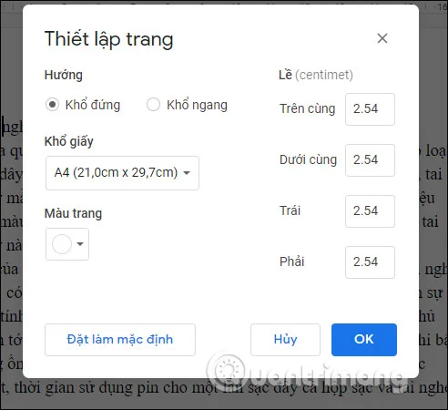 2 cách in trong Google Docs cho người mới 11 điều chỉnh lại lề