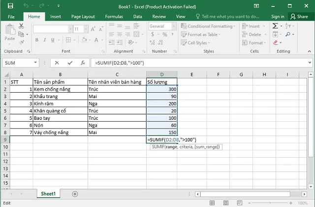 Tất tần tật các hàm cơ bản trong Excel và cách sử dụng chi tiết 5 Hàm COUNTIF được áp dụng tính toán trong Excel