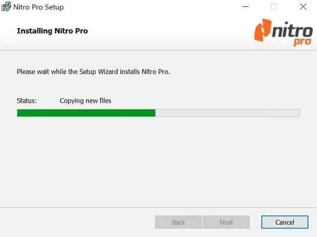 Hướng dẫn cài đặt phần mềm Nitro PDF Pro 13 mới nhất 6 Hệ thống đang tiến hành cài đặt phần mềm