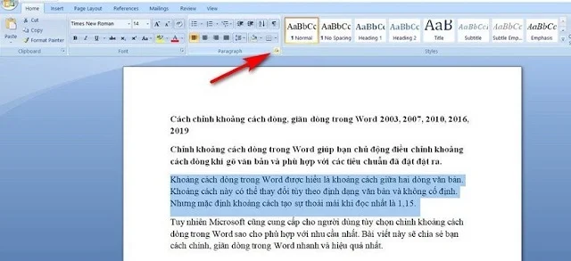 Tuyệt chiêu về cách chỉnh khoảng cách dòng trong Word mà các bạn nên biết 4 Hiển thị phần kết quả hình ảnh