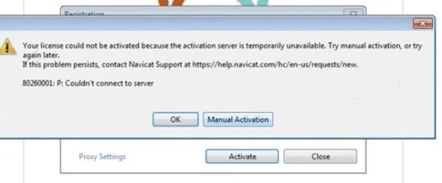 Tải và cài đặt phần mềm Navicat Premium bản full crack 12 Hình 2: Bấm chọn Manual Active