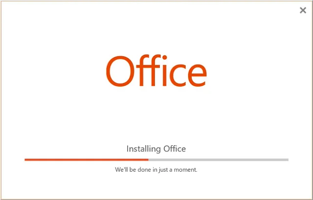 Hướng dẫn cài đặt Microsoft Visio Professional 2019 thành công 100% 5 Màn hình chờ của tiến trình cài đặt