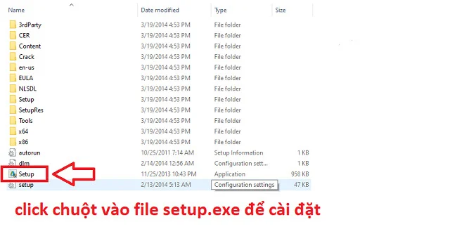 Tải AutoCAD 2015 bản full và hướng dẫn cài đặt【Link Gốc】 4 Hình ảnh 2: Click chuột vào file setup để cài đặt