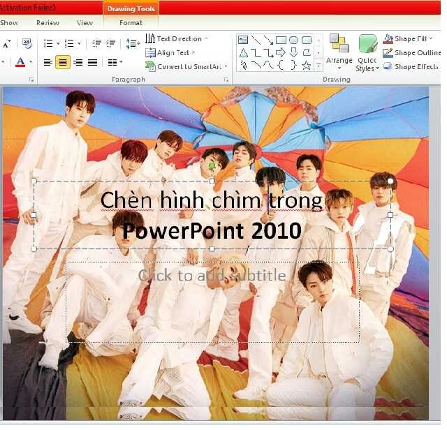 Hình ảnh đã chìm xuống dưới dòng chữ theo yêu cầu