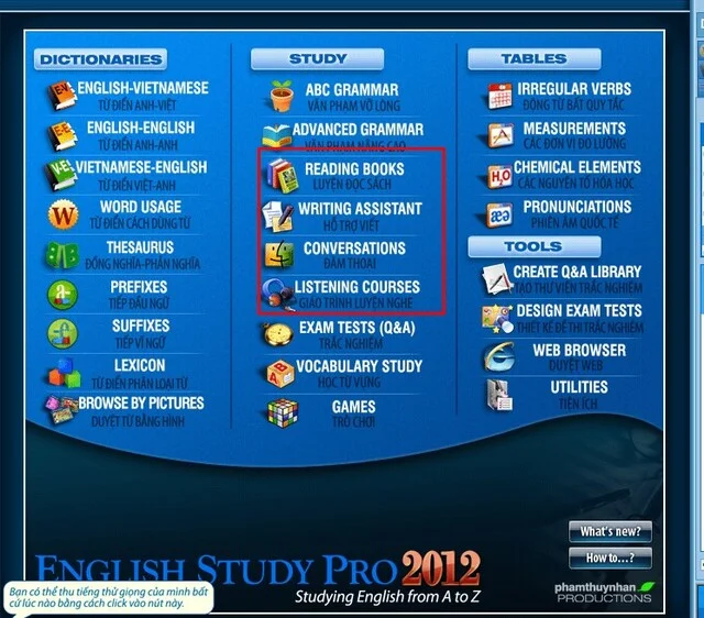 Hướng dẫn tải và sử dụng English Study Pro đơn giản 11 Hỗ trợ đọc – viết tại English Study Pro