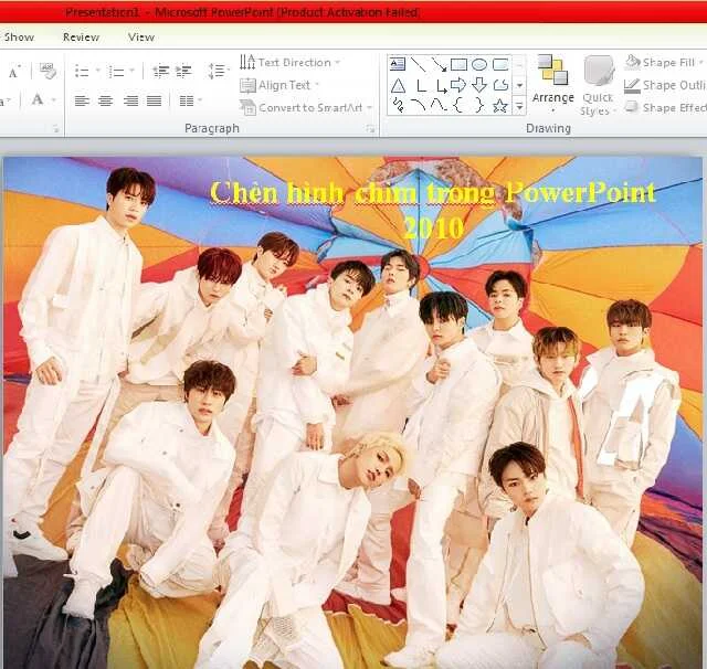 Hoàn thành hình ảnh cần chèn vào PowerPoint 2010
