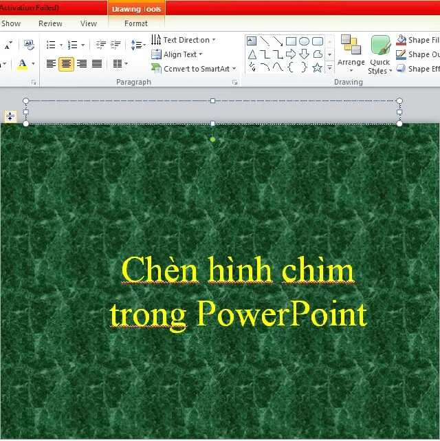 Hoàn thành hình nền chèn