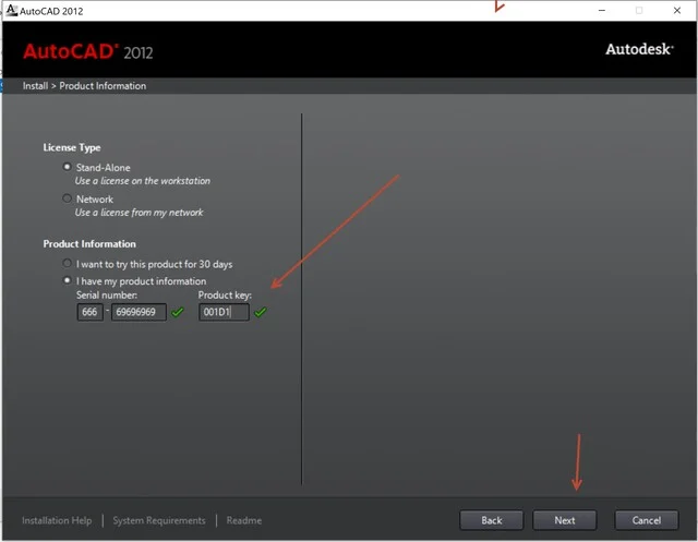 Download Autocad 2012 Miễn Phí: Phiên Bản 32/64 bit Đầy Đủ Chức Năng 7 Nhập Serial Number và Product key