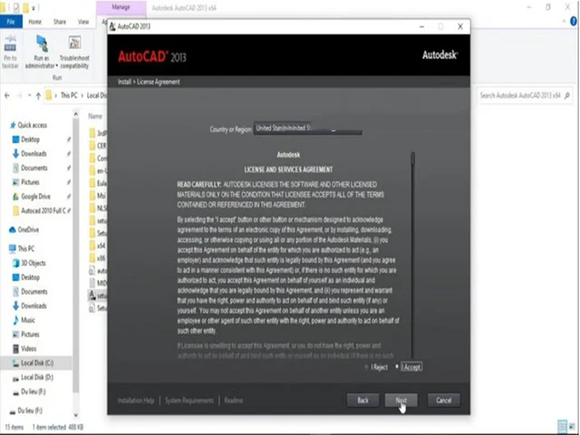 Autocad 2013 Full 32/64bit - Link tải nhanh chóng và an toàn 6 tích vào ô I accept