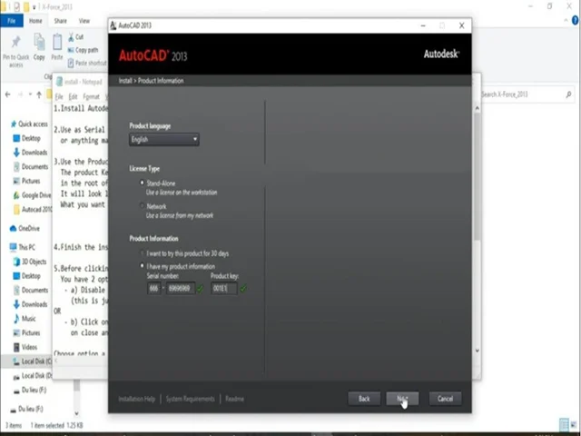 Autocad 2013 Full 32/64bit - Link tải nhanh chóng và an toàn 7 Nhập Serial Number và Product Key