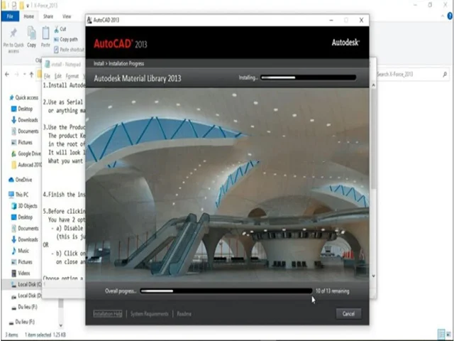 Autocad 2013 Full 32/64bit - Link tải nhanh chóng và an toàn 9 Đợi phần mềm tự động cài đặt