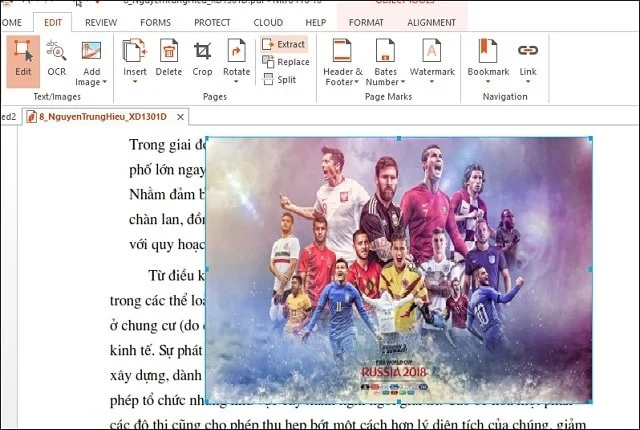 Hướng dẫn cài đặt phần mềm Nitro PDF Pro 13 mới nhất 20 Kéo 4 góc ảnh để chỉnh sửa hình ảnh theo ý muốn