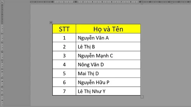 Bí quyết để sở hữu một số cách đánh số thứ tự trong Word nhanh và khoa học 6 Kết quả sau khi thực hiện xong