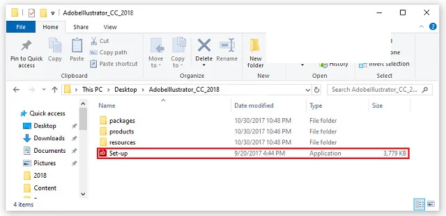 Link tải phần mềm Illustrator CC 2018 luôn luôn cập nhật 5 Khởi chạy file cài đặt