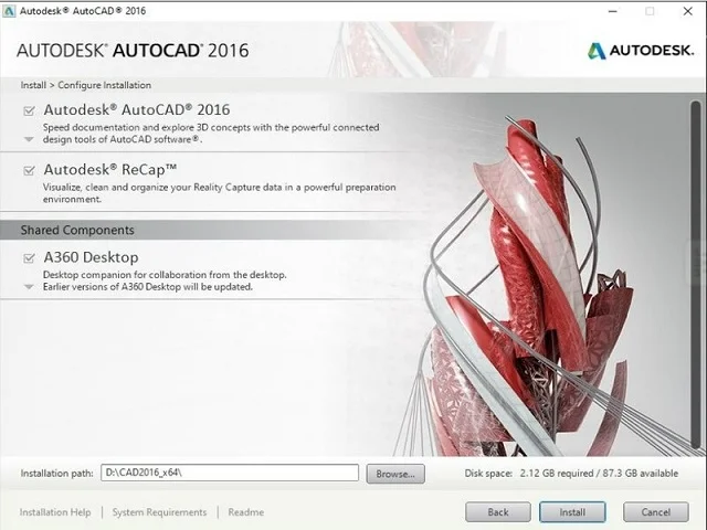 Hướng dẫn từ A – Z cách cài đặt Autocad 2016 5 Nhấn Install