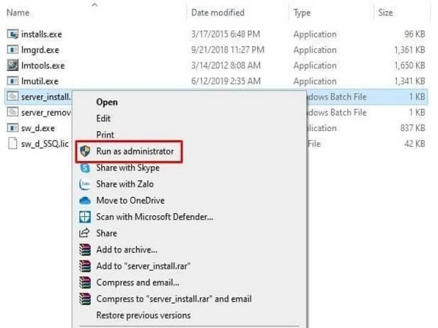 Hướng dẫn chi tiết tải và crack Solidworks 2020 full 7 Nhấn chạy file dưới quyền Admin