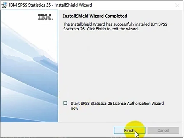 Cách tải và cài đặt chi tiết SPSS 26.0 full crack vĩnh viễn 11 Nhấn chọn Finish