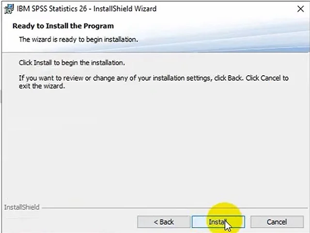 Cách tải và cài đặt chi tiết SPSS 26.0 full crack vĩnh viễn 10 Nhấn chọn Install