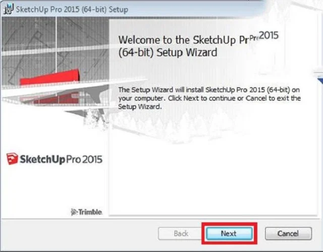Hướng dẫn download SketchUp Pro 2015 và cài đặt chi tiết 5 Nhấn chọn Next