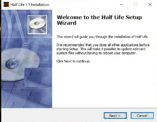 Giới thiệu game Half Life 1.1 + Hướng dẫn download, cài đặt 4 Nhấn chọn Next tại hộp thoại chào mừng cài đặt game
