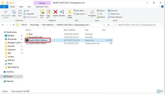 Hướng dẫn download và cài đặt Wandriver 7 chi tiết 6 Nhấn chọn file EasyDrv7.exe
