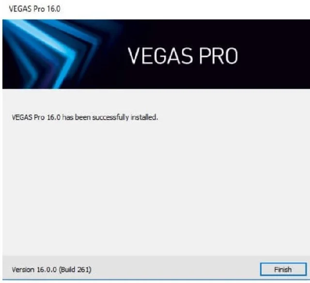 Hướng dẫn cách cài đặt Sony Vegas Pro nhanh chóng 9 Nhấn Finish để hoàn thành