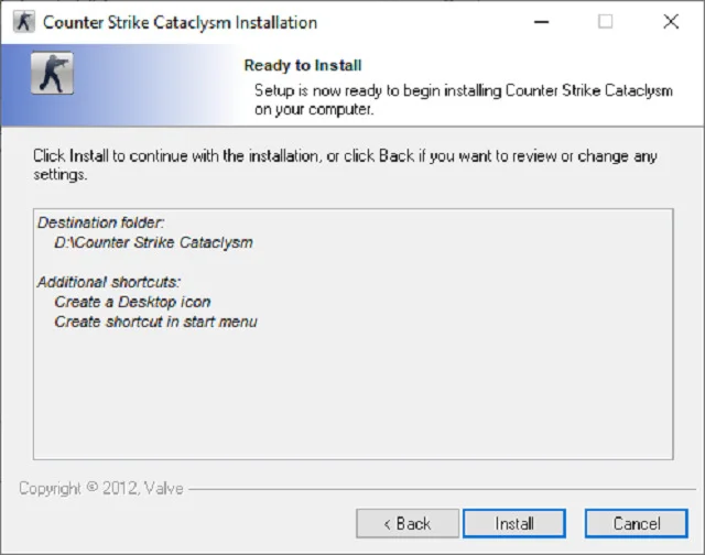 Hướng dẫn cài đặt và chơi game Half Life 1.6 9 Nhấn mục Install