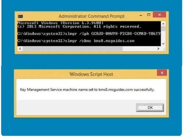 Mách bạn 2 cách Active Win 8 bản quyền vĩnh viễn 6 Nhập lệnh và chọn Ok