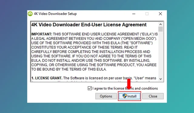 Cài đặt và sử dụng 4K Video Downloader đơn giản nhất 6 Nhấp vào Install để tải ứng dụng về máy