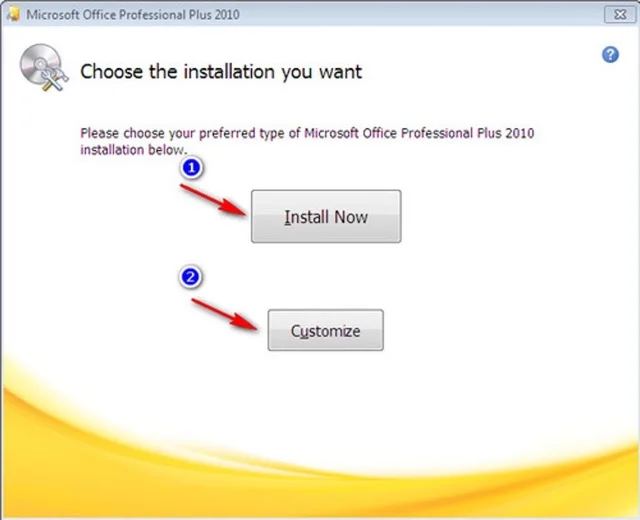 Cập nhật cách tải Word 2010 miễn phí đơn giản nhất 6 Nhớ là chọn theo thứ tự Customize >> Install
