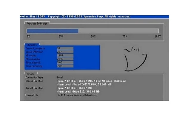 Hướng dẫn cách Ghost Win 7 tại nhà đơn giản nhất 18 Norton Ghost sẽ tự động thực hiện quá trình Ghost Windows 7