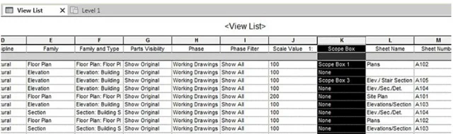 Hướng dẫn tải và cài đặt Revit 2020 bản full crack 5 Thêm tham biến Scope Box vào View List Schedule