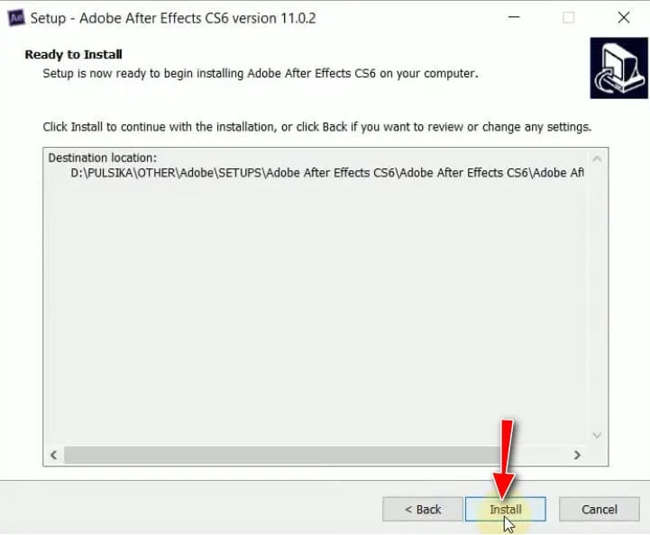 Tải After Effects CS6 Full Crack Miễn Phí (Google Drive) 10 Thực hiện bước 7