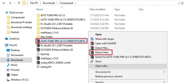 Hướng dẫn cài đặt và sử dụng Auto Tune Pro 3 Thực hiện giải nén file vừa tải về