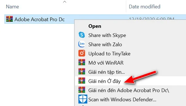 Tải adobe acrobat crack full crack vĩnh viễn - Google Drive 8 Thực hiện lệnh giải nén cho tệp tin
