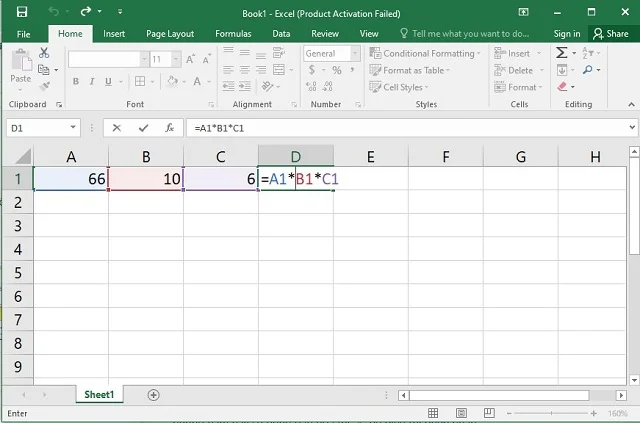 Tất tần tật các hàm cơ bản trong Excel và cách sử dụng chi tiết 7 Thực hiện phép nhân trong Excel