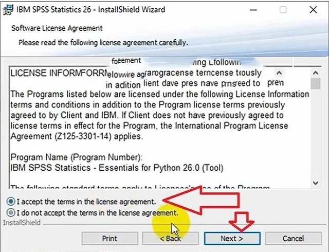 Cách tải và cài đặt chi tiết SPSS 26.0 full crack vĩnh viễn 5 Tích chọn ô I accept sau đó bấm Next