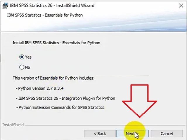 Cách tải và cài đặt chi tiết SPSS 26.0 full crack vĩnh viễn 6 Tích chọn vào ô Yes và tiếp tục bấm Next
