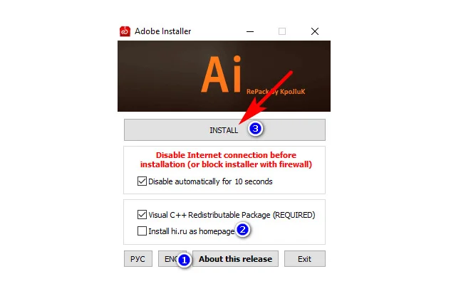Tích vào các tùy chọn và nhấn Install